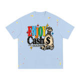 Enjoy Cash Paint Splatter T-Shirt